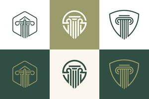 Law firm logo design vector collection with creative element concept