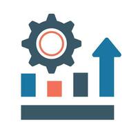 actuación datos analítica icono supervisión grande datos análisis conteniendo base de datos vector