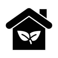 verde casa vector glifo icono para personal y comercial usar.