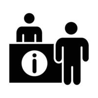 Information Desk Vector Glyph Icon For Personal And Commercial Use.