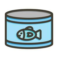 Tuna Can Vector Thick Line Filled Colors Icon For Personal And Commercial Use.