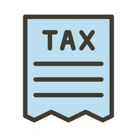 Tax Vector Thick Line Filled Colors Icon For Personal And Commercial Use.