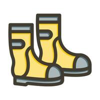 agua botas vector grueso línea lleno colores icono para personal y comercial usar.