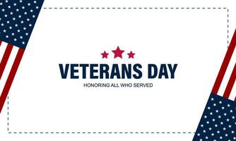 Happy Veterans Day United States of America background vector illustration