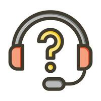 Question Vector Thick Line Filled Colors Icon For Personal And Commercial Use.