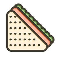 Sandwich Vector Thick Line Filled Colors Icon For Personal And Commercial Use.