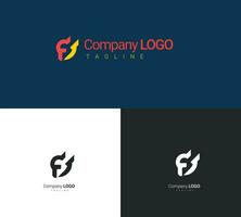 F y s letra logo concepto con geométrico estilo. logo construido desde tarro abrelatas. describiendo un bar negocio ese es divertido y emocionante vector