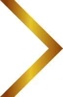simple glossy gold line arrow png