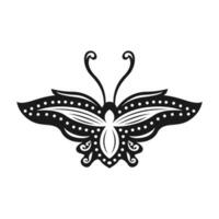 Javanese Batik butterfly icon vector image illustration