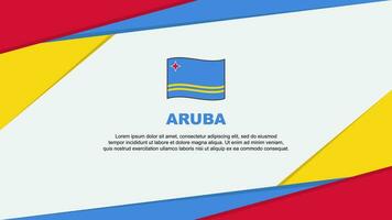 Aruba Flag Abstract Background Design Template. Aruba Independence Day Banner Cartoon Vector Illustration. Aruba