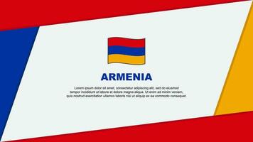 Armenia Flag Abstract Background Design Template. Armenia Independence Day Banner Cartoon Vector Illustration. Armenia Banner