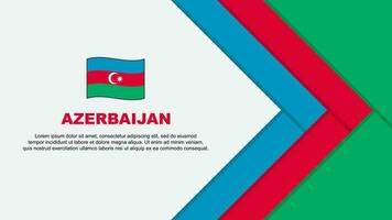 Azerbaijan Flag Abstract Background Design Template. Azerbaijan Independence Day Banner Cartoon Vector Illustration. Azerbaijan Cartoon