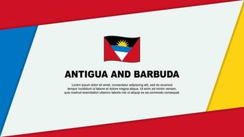 Antigua And Barbuda Flag Abstract Background Design Template. Antigua And Barbuda Independence Day Banner Cartoon Vector Illustration. Antigua And Barbuda Banner