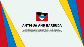 Antigua And Barbuda Flag Abstract Background Design Template. Antigua And Barbuda Independence Day Banner Cartoon Vector Illustration. Antigua And Barbuda Flag