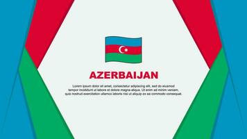 Azerbaijan Flag Abstract Background Design Template. Azerbaijan Independence Day Banner Cartoon Vector Illustration. Azerbaijan Background