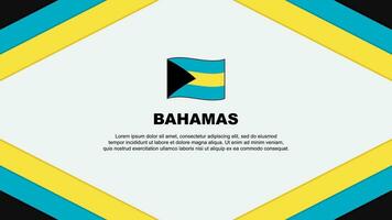 Bahamas Flag Abstract Background Design Template. Bahamas Independence Day Banner Cartoon Vector Illustration. Bahamas Template