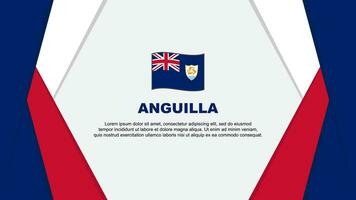 Anguilla Flag Abstract Background Design Template. Anguilla Independence Day Banner Cartoon Vector Illustration. Anguilla Background