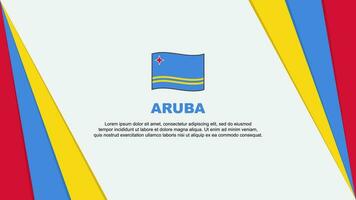 Aruba Flag Abstract Background Design Template. Aruba Independence Day Banner Cartoon Vector Illustration. Aruba Flag