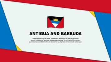 Antigua And Barbuda Flag Abstract Background Design Template. Antigua And Barbuda Independence Day Banner Cartoon Vector Illustration. Antigua And Barbuda Independence Day