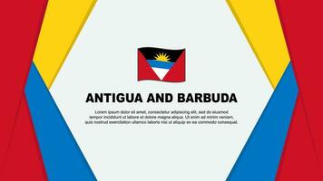 Antigua And Barbuda Flag Abstract Background Design Template. Antigua And Barbuda Independence Day Banner Cartoon Vector Illustration. Antigua And Barbuda Background