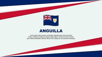 Anguilla Flag Abstract Background Design Template. Anguilla Independence Day Banner Cartoon Vector Illustration. Anguilla Design