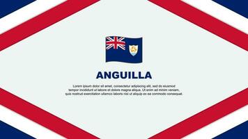 Anguilla Flag Abstract Background Design Template. Anguilla Independence Day Banner Cartoon Vector Illustration. Anguilla Template