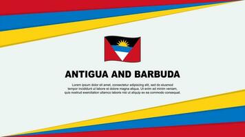 Antigua And Barbuda Flag Abstract Background Design Template. Antigua And Barbuda Independence Day Banner Cartoon Vector Illustration. Antigua And Barbuda Design