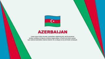 Azerbaijan Flag Abstract Background Design Template. Azerbaijan Independence Day Banner Cartoon Vector Illustration. Azerbaijan Flag