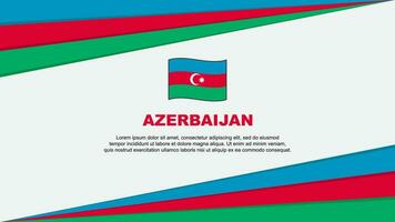 Azerbaijan Flag Abstract Background Design Template. Azerbaijan Independence Day Banner Cartoon Vector Illustration. Azerbaijan Design