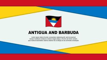 Antigua And Barbuda Flag Abstract Background Design Template. Antigua And Barbuda Independence Day Banner Cartoon Vector Illustration. Antigua And Barbuda Vector