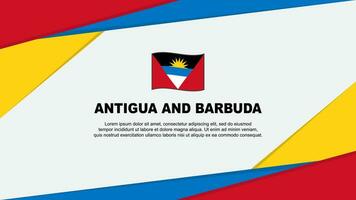 Antigua And Barbuda Flag Abstract Background Design Template. Antigua And Barbuda Independence Day Banner Cartoon Vector Illustration. Antigua And Barbuda