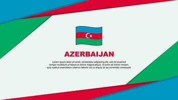 Azerbaijan Flag Abstract Background Design Template. Azerbaijan Independence Day Banner Cartoon Vector Illustration. Azerbaijan