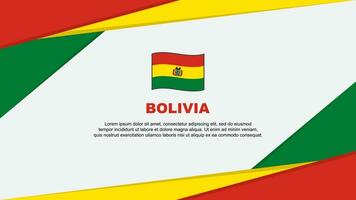 Bolivia Flag Abstract Background Design Template. Bolivia Independence Day Banner Cartoon Vector Illustration. Bolivia