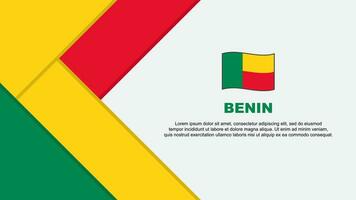 Benin Flag Abstract Background Design Template. Benin Independence Day Banner Cartoon Vector Illustration. Benin Illustration