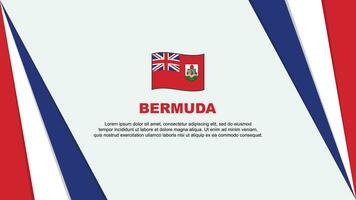 Bermuda Flag Abstract Background Design Template. Bermuda Independence Day Banner Cartoon Vector Illustration. Bermuda Flag