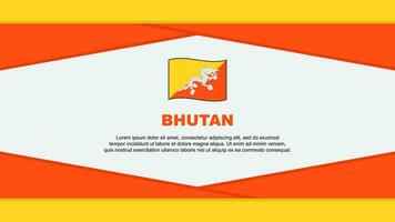 Bhutan Flag Abstract Background Design Template. Bhutan Independence Day Banner Cartoon Vector Illustration. Bhutan Vector