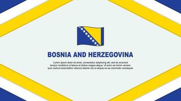 Bosnia And Herzegovina Flag Abstract Background Design Template. Bosnia And Herzegovina Independence Day Banner Cartoon Vector Illustration. Bosnia And Herzegovina Template