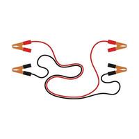 Car Battery power jumper cable icon vector