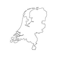 Netherlands map icon vector