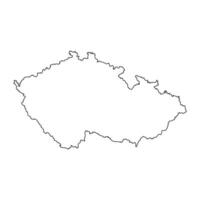 Czech map icon vector