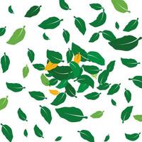 background icon of scattered leaves vector