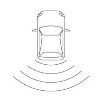 Car parking sensor signal icon vector