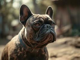 French bulldog created with Generative AI technology photo