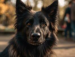 Belgian Sheepdog dog created with Generative AI technology photo