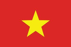 Flag of the Vietnam symbol, banner vector illustration.