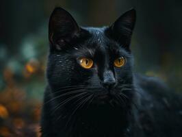 Bombay gato retrato cerca arriba creado con generativo ai tecnología foto