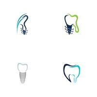 Dental implant logo design concept vector, Dental Care logo template vector