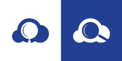 logo design elemen cloud and share icon vector inspiration