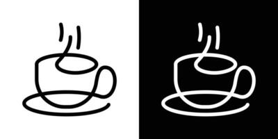 logo cup line design icon vector illustration