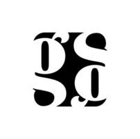 G brand name Palindrome monogram. vector